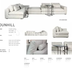 PR LIVING Modulaire sofa Dunhill zitbank met rugleuning