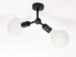 Verlichting online Muurlamp Nero atomen plafonnier