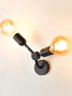 Verlichting online Muurlamp Nero atomen plafonnier