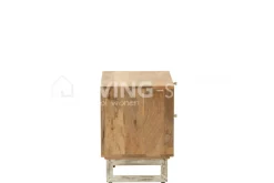 J-LINE Nachtkastje Hout Naturel Meubelen