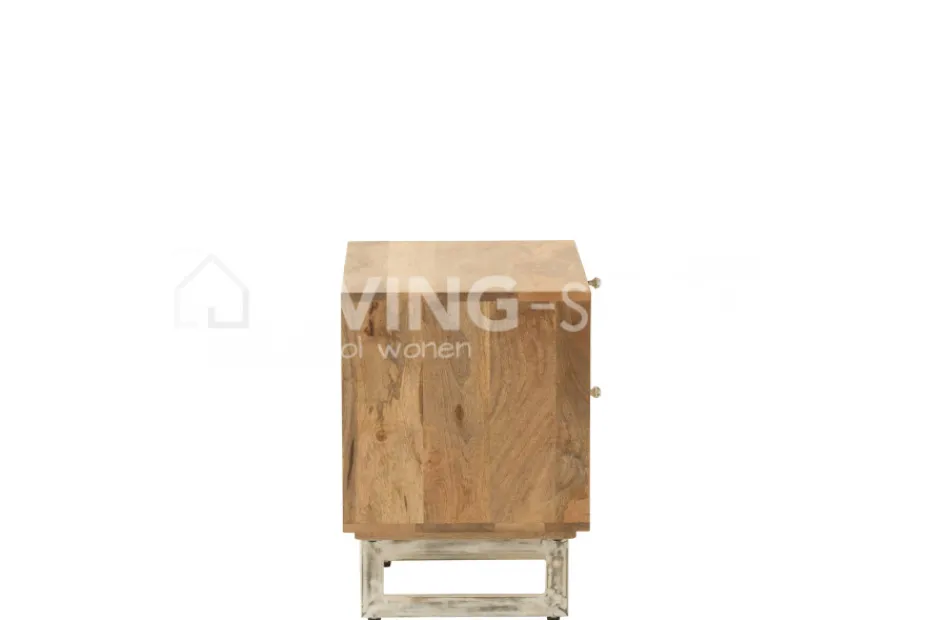 J-LINE Nachtkastje Hout Naturel Meubelen