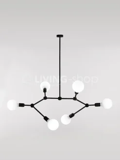 Verlichting online Nero Atomen hanglamp zwart,