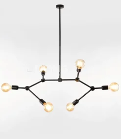 Verlichting online Nero Atomen hanglamp zwart,