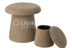 J-LINE Opberg krukken paddenstoelen