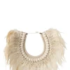 J-LINE Ornament schelpen en veren op staander