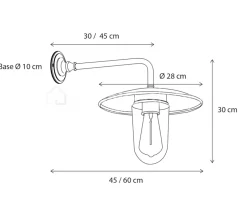 AUTHENTAGE Outdoor wandlamp ELÉBASE 90 buitenverlichting