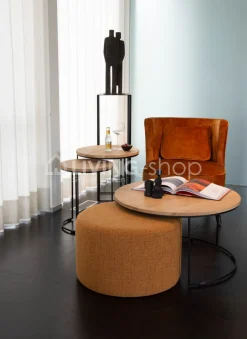 Castle-Line Pax ronde poef diameter 40 cm Castle Line