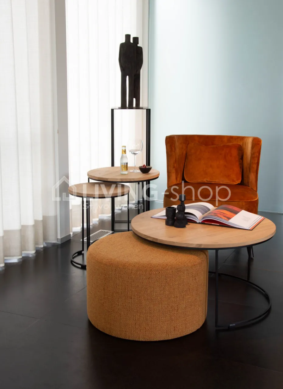 Castle-Line Pax ronde poef diameter 40 cm Castle Line