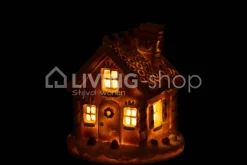 J-LINE Peperkoekenhuis LED Kersthuis kerstdecoratie