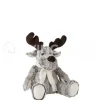 J-LINE Pluche Eland met sjaal