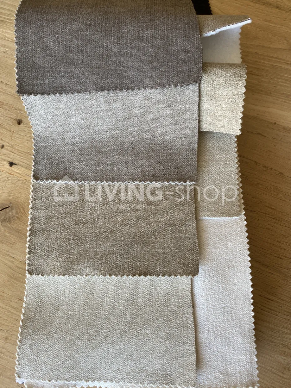 TIMELESS LIVING Poef met knopen stof / pu leder voetenbank van