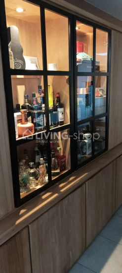 TIMELESS LIVING Polo wandkast met LED vitrine 4 delig