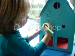 Kidsonroof Poppenhuis Mobile home blauw, van