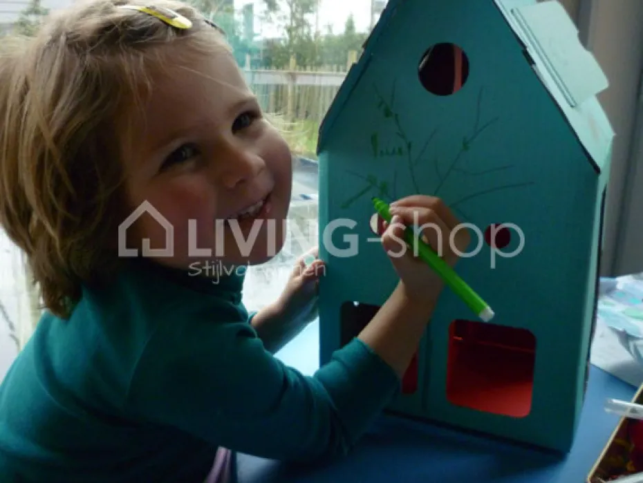 Kidsonroof Poppenhuis Mobile home blauw, van