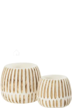 J-LINE Pot Ying S pure naturel badkameraccessoires