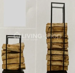 Cosy & Trendy Rek voor houtblokken zwart metaal H115CM Cosy @ Home