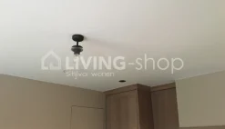 Verlichting online Retro loft plafondlamp donkerbrons met glazen lampenkap grijs fume
