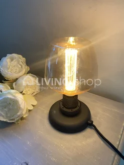 Verlichting online Retro tafellamp brons dimbaar