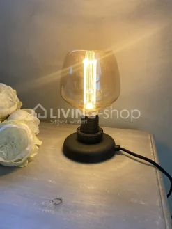 Verlichting online Retro tafellamp brons dimbaar