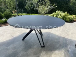 Castle-Line Rio ronde keramiek tafel Tripple metalen voet Castle Line