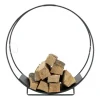 Cosy & Trendy Rond rek voor houtblokken zwart metaal houtmand