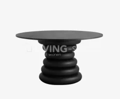 Ronde zwarte dineertafel Nordal