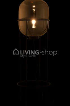 J-LINE Sacha staande lamp op voet zwart metaal Medium