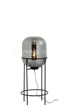 J-LINE Sacha staande lamp op voet zwart metaal Medium