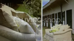 PR LIVING Salon landelijke stijl Eline sofa 3,5 zitbank met rok