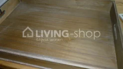 J-LINE Set 2 dienbladen landelijke stijl,