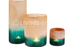 J-LINE Set 2 vazen Malou windlichten decoratie