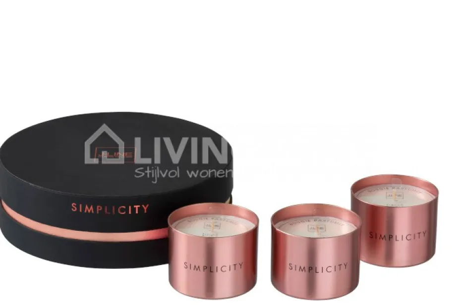 J-LINE SIMPLICITY geurkaarsen in geschenkdoos