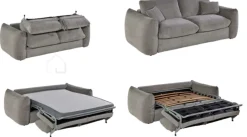 Slaapbank Aston sofabed 140x200 zetelbed soft comfort