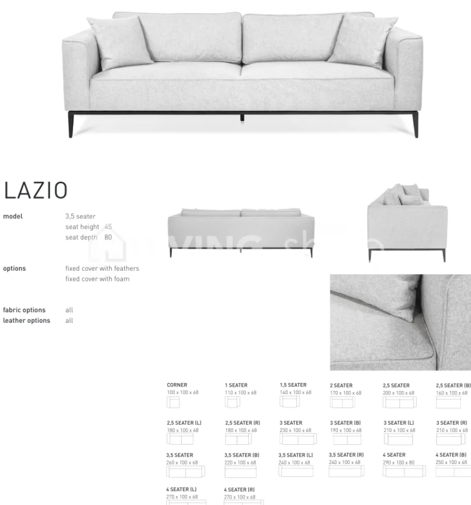 PR LIVING Sofa Lazio 2,5 zetel