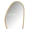 J-LINE Spiegel abstract goud onregelmatige vorm