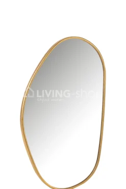 J-LINE Spiegel abstract goud onregelmatige vorm