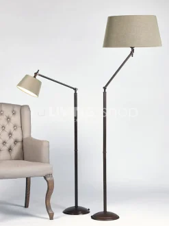 Verlichting online Staande lamp richtbaar landelijk modern + kap DIA20x15xH12CM