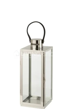 J-LINE Stainless steel lantaarn Evi landelijke stijl