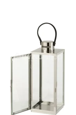 J-LINE Stainless steel lantaarn Evi landelijke stijl