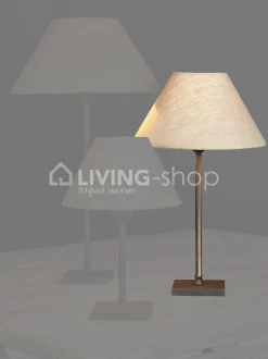 Verlichting online Tafellamp donkerbrons H20 met ronde lampenkap