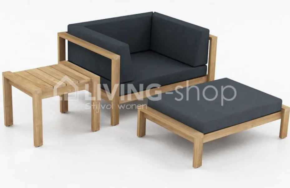 Teak outdoor lounge salon clubzetel