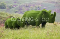 Tuinbeeld kunstgras Neushoorn Topiary