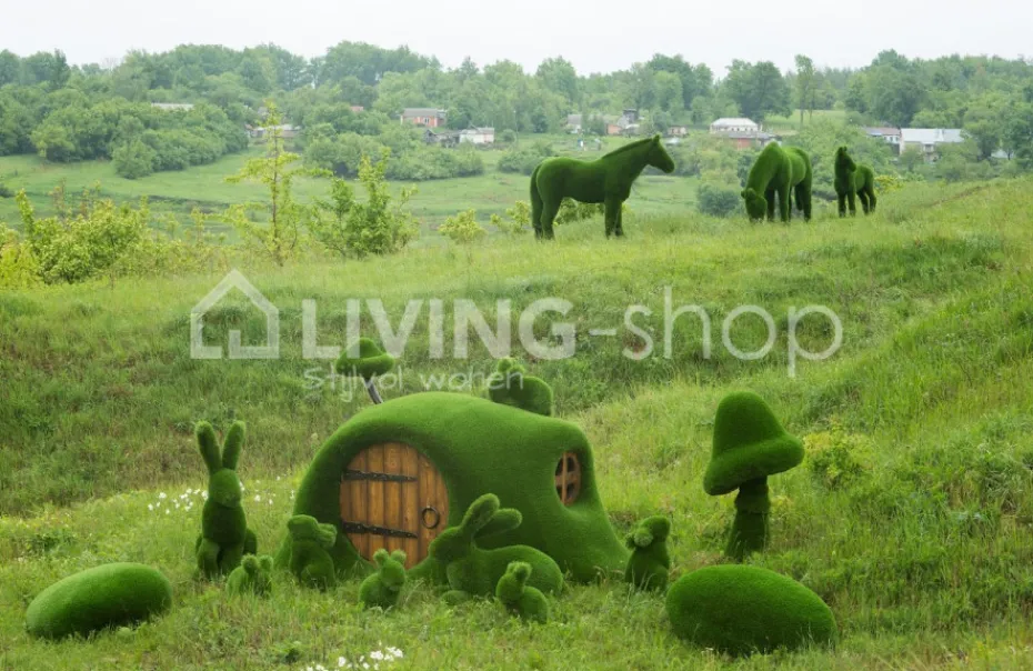 Tuinbeelden 3 paardenbeelden