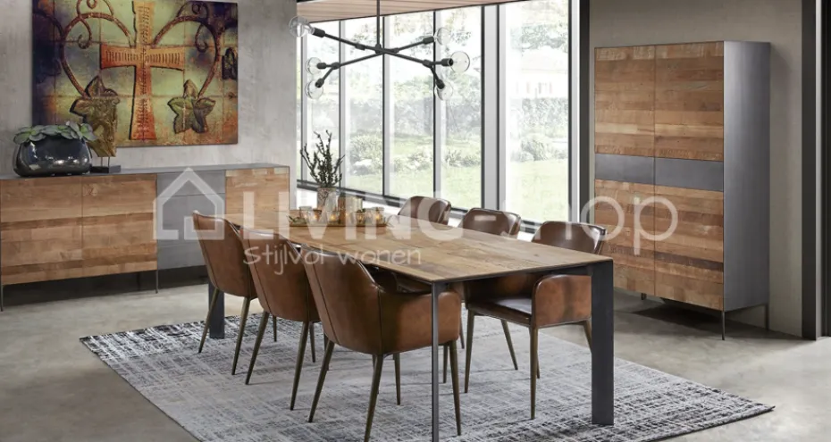 TIMELESS LIVING Uitschuifbare Tafel TEAK landelijke stijl