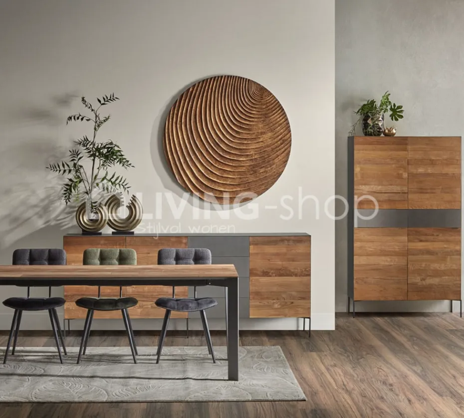 TIMELESS LIVING Uitschuifbare Tafel TEAK landelijke stijl