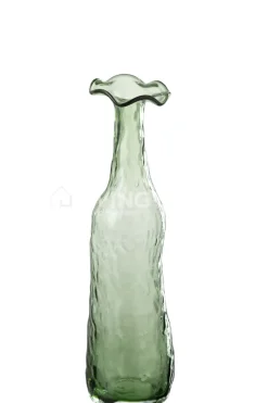 J-LINE Vaas Openbloeien Glas Groen Medium
