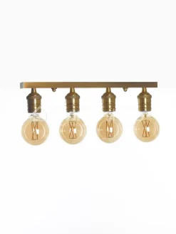 Verlichting online Valencia plafondlamp ottone vintage