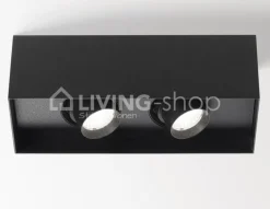 Verlichting online Varo Plafonnier 2 richtbare spots zwart
