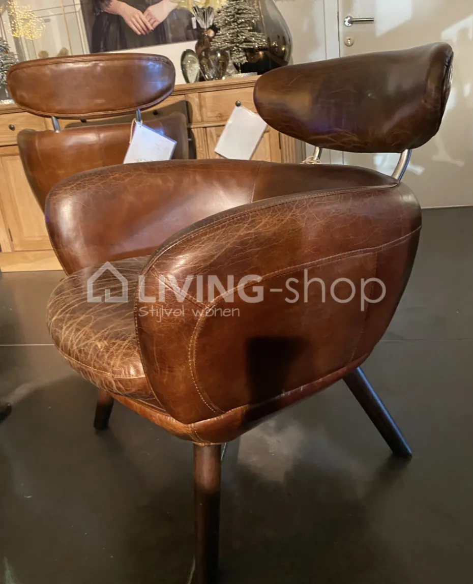 Vintage Lederen Clubzetel Landelijke Stijl Zwart