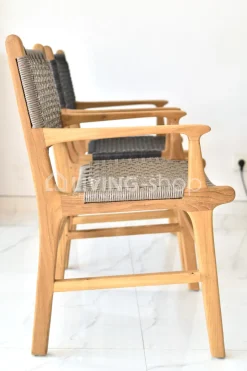 Viro Rotan Teak Stoel Scandinavische stijl Naturel